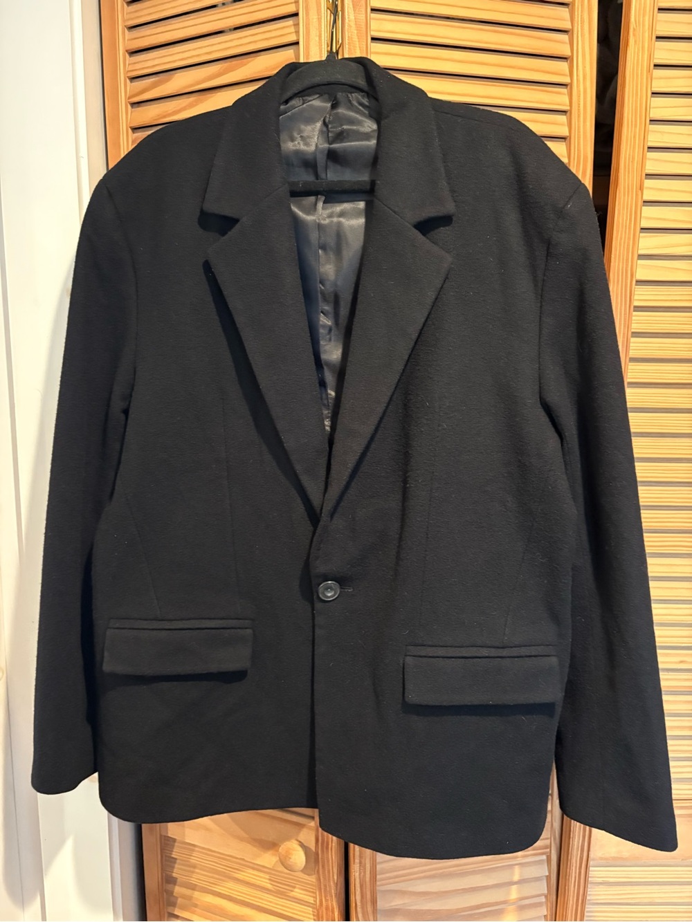 Zara Men’s Wool Blazer Single Button Classic Jacket Capsule Outwear Career